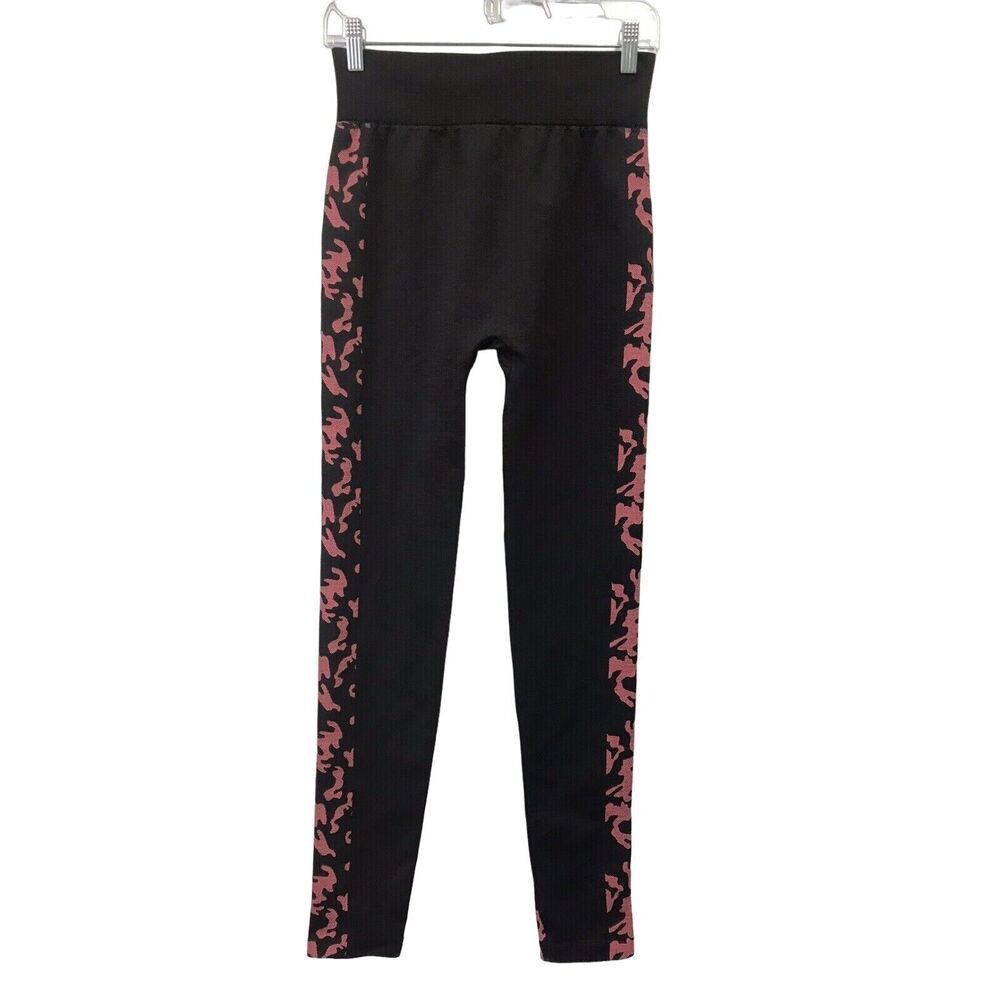 Activ Pro Womens Large XL Activewear Leggings Black Pink